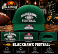 Blackhawk Football Embroidered Hat – Solid Green