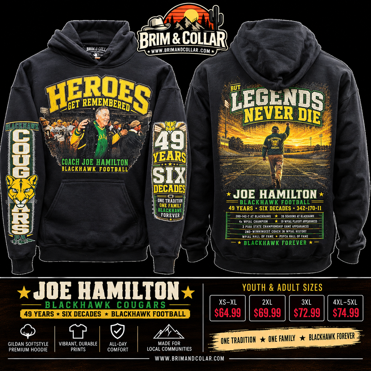 Joe Hamilton Legacy Tribute Hoodie — front and back